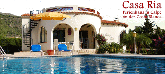 Casa Ria - Ferienhaus in Calpe an der Costa Blanca